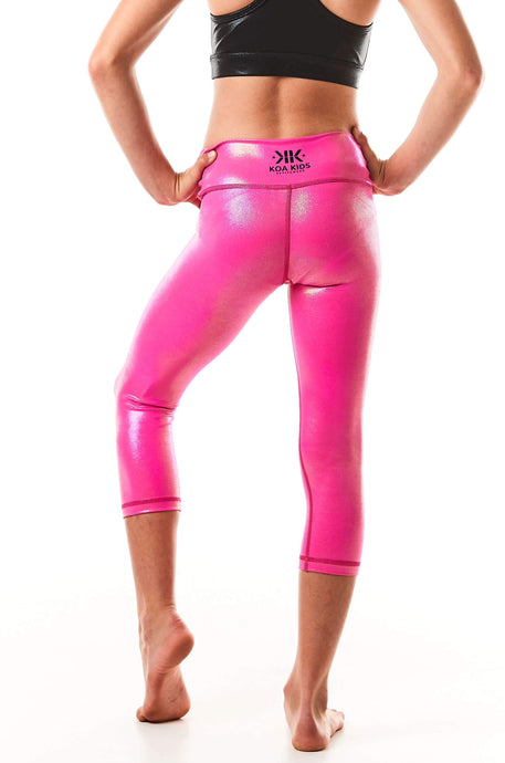 Sparkle Hot Pink Leggings - Koa Kids Activewear