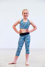 Load image into Gallery viewer, Blue Leopard Leggings - Koa Kids Activewear