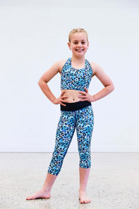Blue Leopard Leggings - Koa Kids Activewear